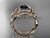Black Diamond Celtic Trinity Knot Engagement Ring 14kt Rose Gold Diamond Wedding Set CT7326S