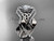 "Forever One" Moissanite Double Band Engagement Rings Celtic Engagement Rings for Women Platinum Diamond Celtic Bridal Set CT7326S