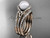 Pearl Celtic Double Band Engagement Ring 14kt Rose Gold Diamond Irish Trinity Knot Wedding Ring CTP7317S Pearl Celtic Double Band Engagement Ring 14kt Rose Gold Diamond Irish Trinity Knot Wedding Ring CTP7317S