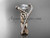 14kt rose gold diamond celtic trinity knot wedding ring, engagement ring CT7369