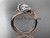 14kt rose gold diamond celtic trinity knot wedding ring, engagement ring CT7369