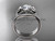 Butterfly ring 14kt white gold diamond unique wedding ring set ADLR514S