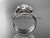 Double rings wedding set Platinum diamond butterfly engagement ring ADLR514S