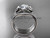 Double rings wedding set Platinum Moissanite butterfly engagement ring ADLR514S