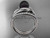 Black Cultured Pearl Wedding Set 14kt White Gold Diamond Leaf Engagement Ring ABP317S