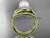 Cultured Pearl Wedding Set 14kt Yellow Gold Diamond Leaf Engagement Ring AP317S