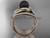 Black Pearl Double Rings Wedding Set 14kt Rose Gold Diamond Leaf Engagement Ring ABP317S