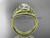 Diamond celtic trinity knot wedding Set, 14kt yellow gold irish engagement ring CT7317S