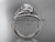 Moissanite celtic trinity knot wedding Set, Platinum irish diamond engagement ring CT7317S
