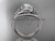 Moissanite celtic trinity knot wedding Set, Platinum irish diamond engagement ring CT7317S
