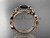 14kt rose gold diamond unique flower, leaf and vine engagement set with a Black Diamond center stone ADLR211S 14kt rose gold diamond unique flower, leaf and vine engagement set with a Black Diamond center stone ADLR211S