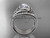 Irish wedding ring Set, 14kt white gold Diamond celtic trinity knot engagement ring CT7317S