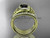 Irish celtic wedding ring Set, 14kt yellow gold Black Diamond trinity knot engagement ring CT7317S