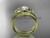 Celtic wedding sets, 14kt yellow gold diamond triquetra knot engagement ring CT7333S