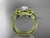 Flower wedding sets, 14kt yellow gold diamond  floral engagement ring ADLR333S