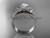 Charles & Colvard Forever One Moissanite Flower wedding set 14k white gold engagement ring ADLR375S