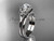 Charles & Colvard Forever One Moissanite Flower wedding set 14k white gold engagement ring ADLR375S