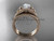 Celtic knot wedding rings sets 14k rose gold engagement ring  CT7375S