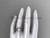 Flower pearl wedding set Platinum bridal ring AP375S