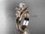 Moissanite wedding set 14k rose gold bow engagement ring ADLR376S