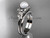 14kt white gold white pearl engagement ring  for women AP376S