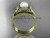 Bow wedding set 14kt yellow gold pearl pearl engagement ring AP376S