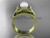 Bow wedding set 14kt yellow gold pearl pearl engagement ring AP376S