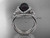 Celtic black pearl womens wedding ring sets Platinum diamond engagement ring CTBP7155S