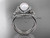 Celtic pearl womens wedding ring sets Platinum diamond engagement ring CTP7155S