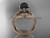 Black Pearl Triquetra Celtic Bridal Set 14kt Rose Gold Flower Diamond Engagement Ring CTBP7240S Black Pearl Triquetra Celtic Bridal Set 14kt Rose Gold Flower Diamond Engagement Ring CTBP7240S