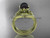 Black Pearl Triquetra Celtic Bridal Set 14kt Yellow Gold Flower Diamond Engagement Ring CTBP7240S