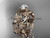 14kt rose gold diamond leaf and vine wedding ring, engagement ring ADLR188
