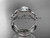 Moissanite Celtic Trinity Knot Bridal Ring 14kt White Gold Wedding Set CT7382S