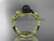 Black Pearl Celtic Wedding Ring 14kt Yellow Gold Engagement Ring CTBP7382