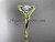14kt yellow gold diamond celtic trinity knot wedding ring, engagement ring with a "Forever One" Moissanite center stone CT7166