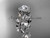 platinum diamond leaf and vine wedding ring, engagement ring ADLR118