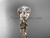 Butterfly Engagement Ring 14kt Rose Gold Moissanite Wedding Ring ADLR525
