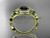 Butterfly Engagement Ring 14kt Yellow Gold Black Diamond Wedding Ring ADLR525