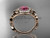 Ruby Engagement Ring, 14kt Rose Gold Diamond Butterfly Wedding Ring ADRB525 July's birthstone ring