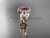 Ruby Engagement Ring, 14kt Rose Gold Diamond Butterfly Wedding Ring ADRB525 July's birthstone ring