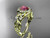 July's Birthstone Rings  - Yellow Gold Ruby Engagement Rings ADRB525