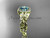 Aquamarine Engagement Ring, 14kt Yellow Gold Diamond Butterfly Wedding Ring ADAM525 March's birthstone ring