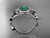 Emerald Engagement Ring, Platinum Diamond Butterfly Wedding Ring ADEM525 May's birthstone ring