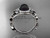 Black Pearl Wedding Rings Platinum Diamond Butterfly Bridal Ring ABP525