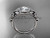 Butterfly engagement rings Platinum diamond flower "Forever One" Moissanite wedding ring ADLR524