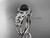 Black Pearl and Diamond Rings Platinum diamond flower wedding ring ABP524