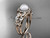 Pearl and Diamond Rings 14kt rose gold diamond flower wedding ring AP524
