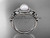Pearl and Diamond Rings Platinum diamond flower wedding ring AP524
