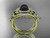 Pearl Double Band Ring Set 14kt yellow gold floral wedding ring with diamonds ABP524