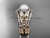 Pearl Double Band Ring Set 14kt rose gold floral wedding ring with diamonds AP524
